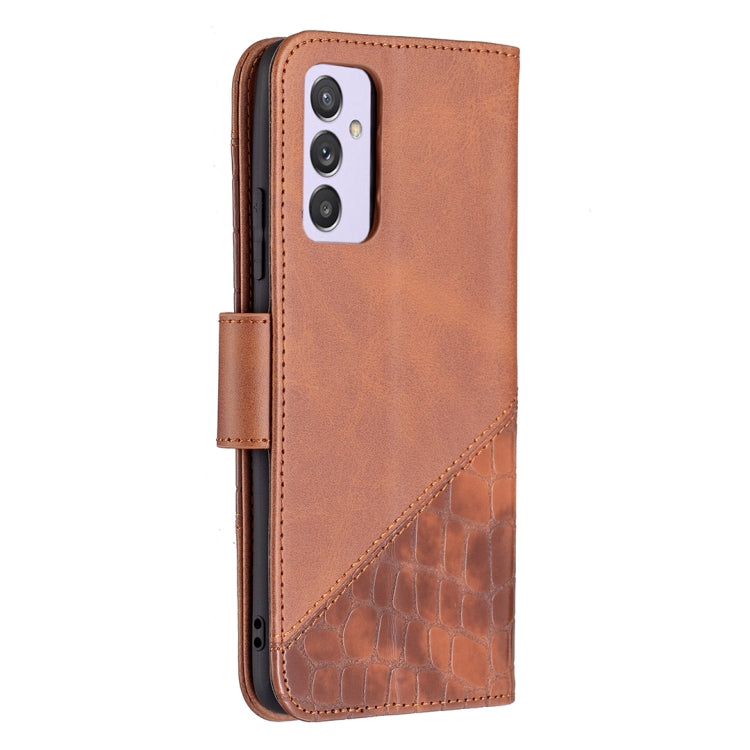 For Samsung Galaxy A82 5G Matching Color Crocodile Texture Horizontal Flip PU Leather Case with Wallet & Holder & Card Slots