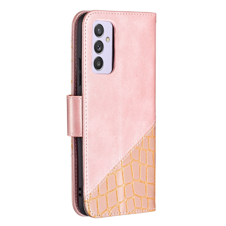 For Samsung Galaxy A82 5G Matching Color Crocodile Texture Horizontal Flip PU Leather Case with Wallet & Holder & Card Slots