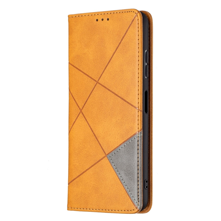 For Samsung Galaxy A22 5G Rhombus Texture Horizontal Flip Magnetic Leather Case with Holder & Card Slots