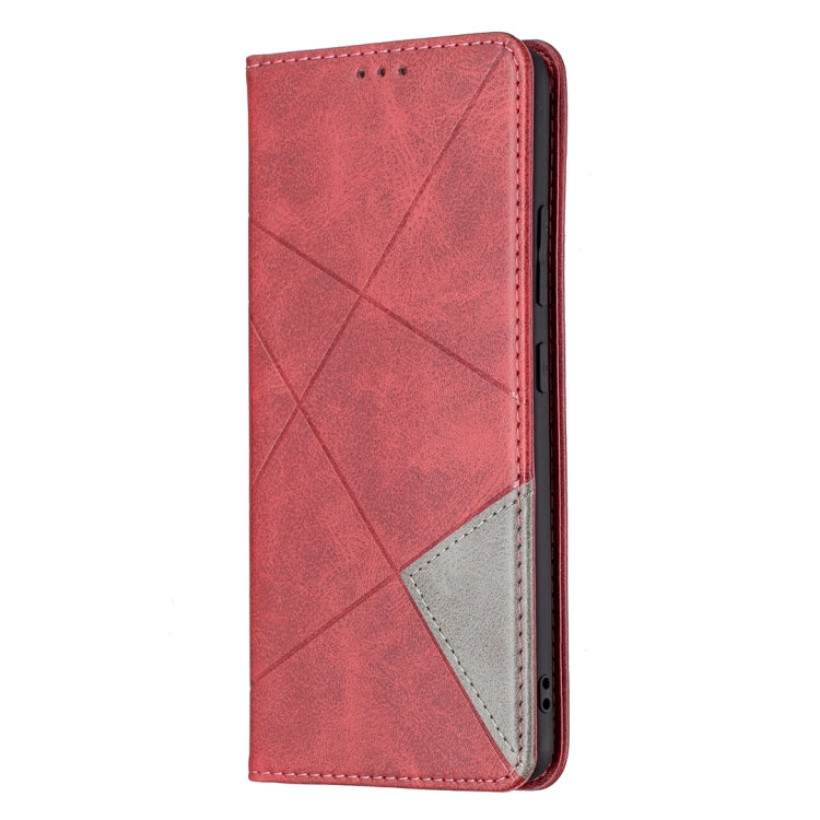 For Samsung Galaxy A82 5G Rhombus Texture Horizontal Flip Magnetic Leather Case with Holder & Card Slots