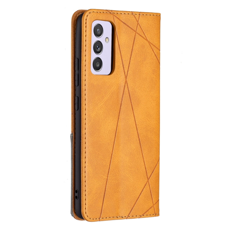 For Samsung Galaxy A82 5G Rhombus Texture Horizontal Flip Magnetic Leather Case with Holder & Card Slots