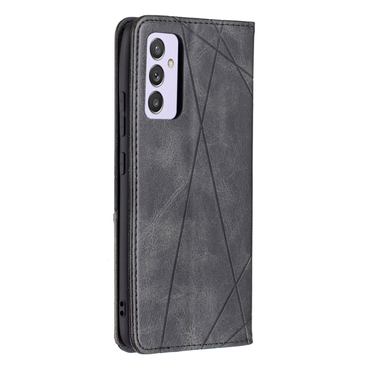 For Samsung Galaxy A82 5G Rhombus Texture Horizontal Flip Magnetic Leather Case with Holder & Card Slots