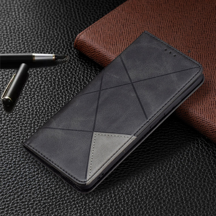 For Samsung Galaxy A82 5G Rhombus Texture Horizontal Flip Magnetic Leather Case with Holder & Card Slots