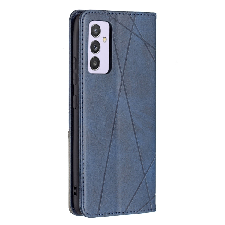 For Samsung Galaxy A82 5G Rhombus Texture Horizontal Flip Magnetic Leather Case with Holder & Card Slots