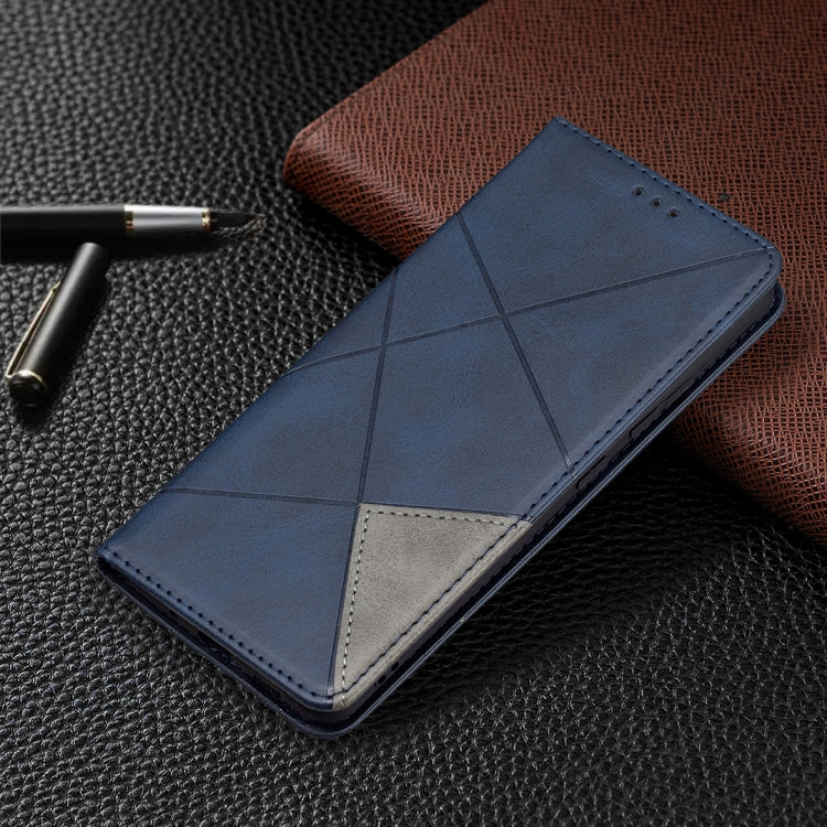 For Samsung Galaxy A82 5G Rhombus Texture Horizontal Flip Magnetic Leather Case with Holder & Card Slots