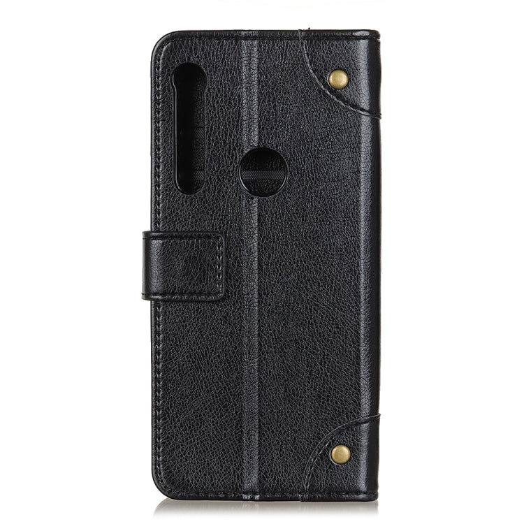 For Motorola One Macro / G8 Play Copper Buckle Nappa Texture Horizontal Flip Leather Case with Holder & Card Slots & Wallet