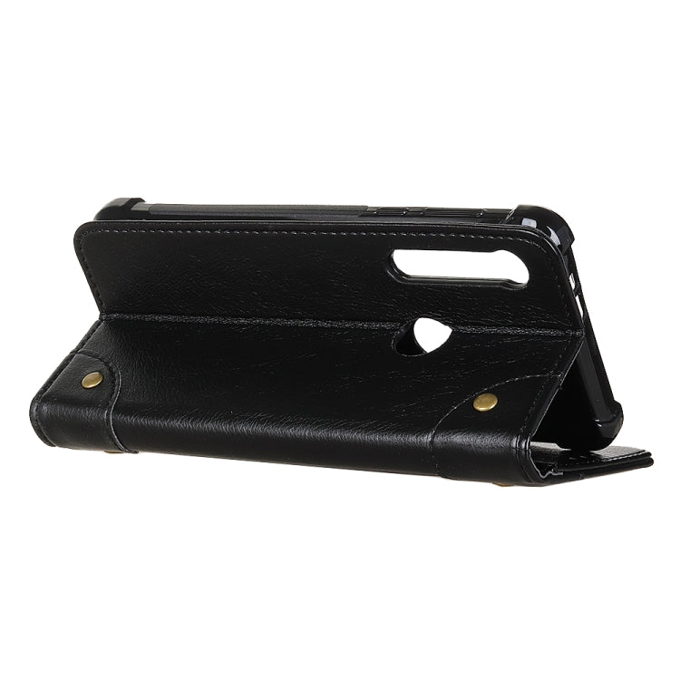 For Motorola One Macro / G8 Play Copper Buckle Nappa Texture Horizontal Flip Leather Case with Holder & Card Slots & Wallet