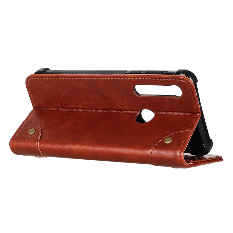 For Motorola One Macro / G8 Play Copper Buckle Nappa Texture Horizontal Flip Leather Case with Holder & Card Slots & Wallet