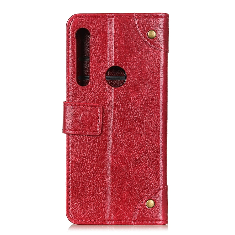 For Motorola One Macro / G8 Play Copper Buckle Nappa Texture Horizontal Flip Leather Case with Holder & Card Slots & Wallet