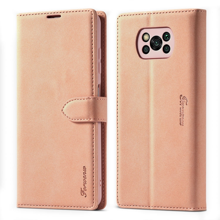 For Xiaomi Poco X3 / X3 NFC / X3 Pro Forwenw F1 Series Matte Strong Magnetism Horizontal Flip Leather Case with Holder & Card Slots & Wallet & Photo Frame