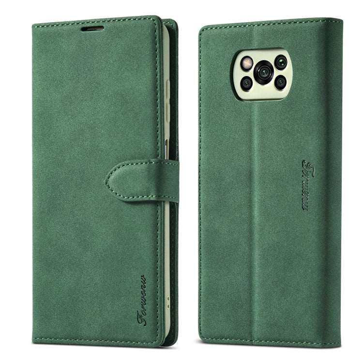 For Xiaomi Poco X3 / X3 NFC / X3 Pro Forwenw F1 Series Matte Strong Magnetism Horizontal Flip Leather Case with Holder & Card Slots & Wallet & Photo Frame