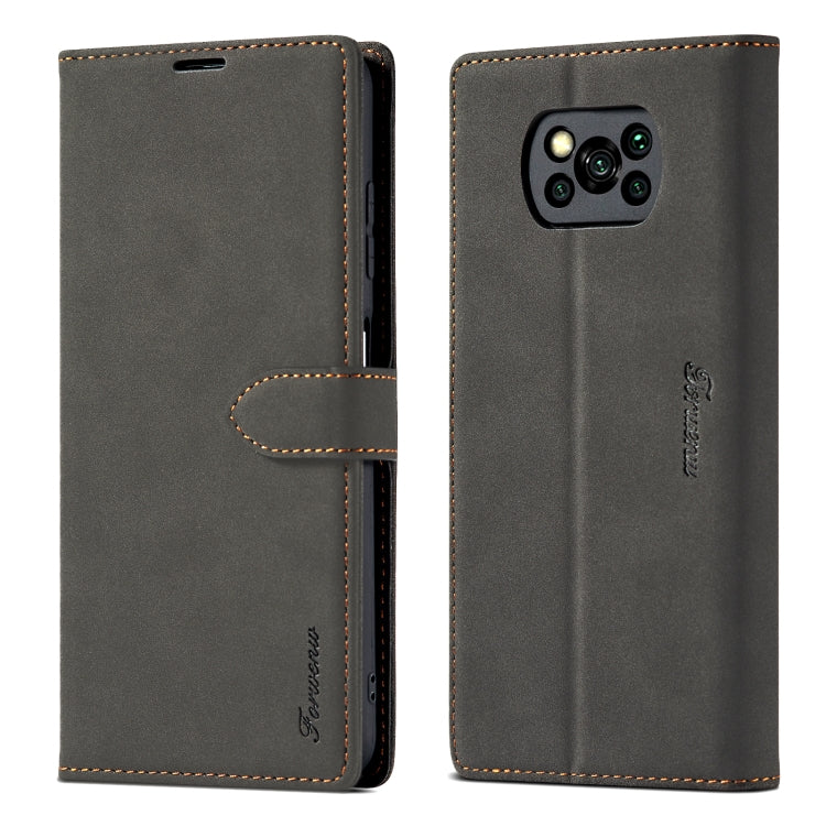 For Xiaomi Poco X3 / X3 NFC / X3 Pro Forwenw F1 Series Matte Strong Magnetism Horizontal Flip Leather Case with Holder & Card Slots & Wallet & Photo Frame