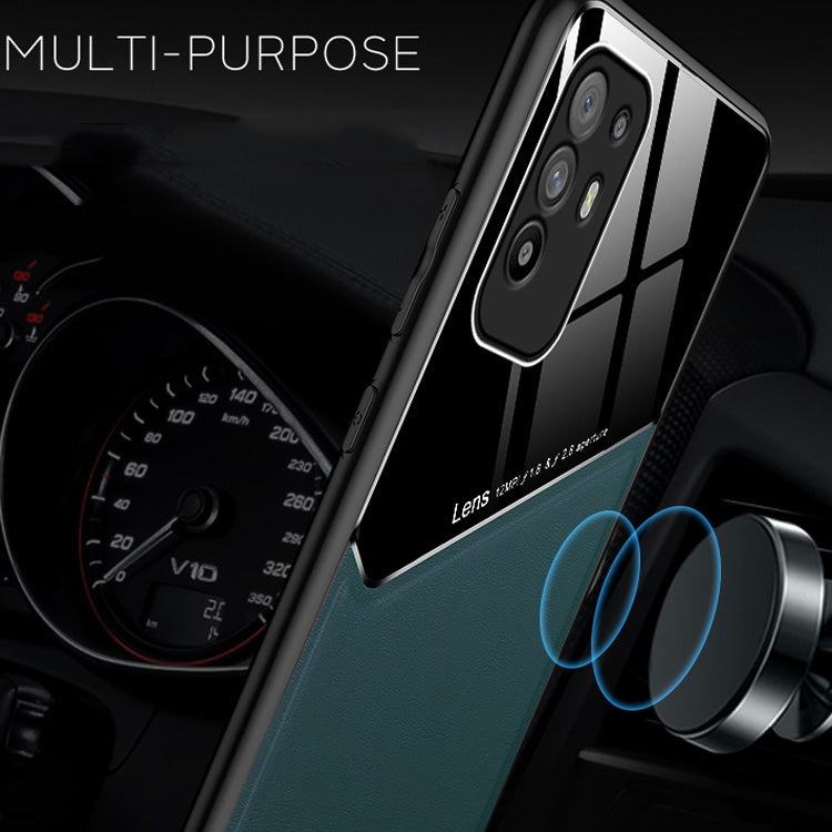 For OPPO F19 Pro+ 5G / A95 All-inclusive Leather + Organic Glass Protective Case with Metal Iron Sheet