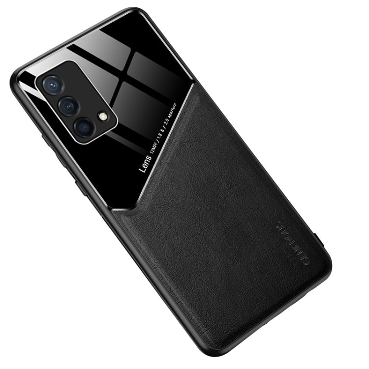 For OPPO K9 All-inclusive Leather + Organic Glass Protective Case with Metal Iron Sheet