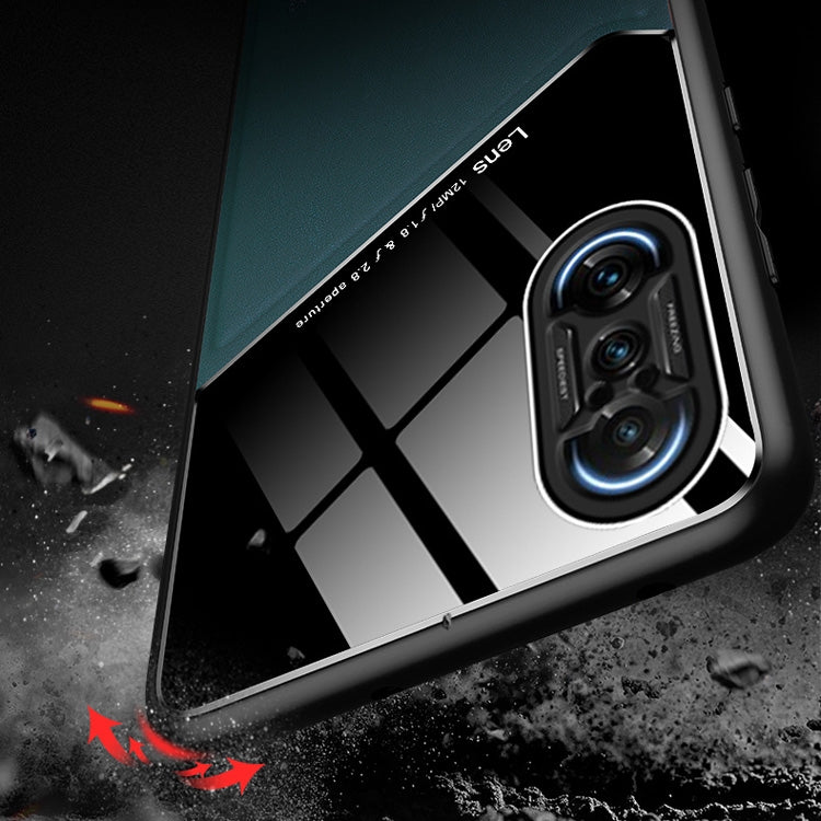 For Xiaomi Redmi K40 Gaming Edition 5G All-inclusive Leather + Organic Glass Protective Case with Metal Iron Sheet