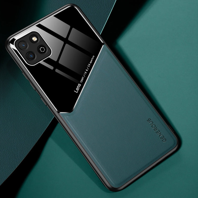 For Honor Play 20 All-inclusive Leather + Organic Glass Protective Case with Metal Iron Sheet