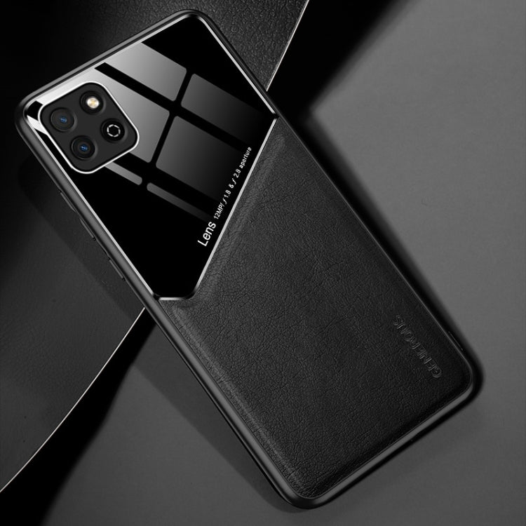 For Honor Play 20 All-inclusive Leather + Organic Glass Protective Case with Metal Iron Sheet