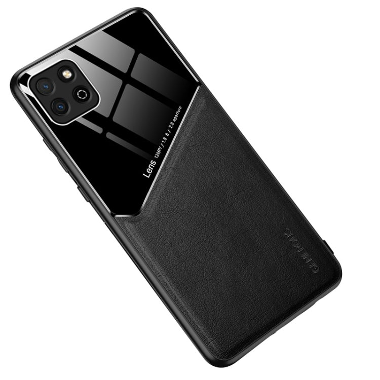 For Honor Play 20 All-inclusive Leather + Organic Glass Protective Case with Metal Iron Sheet