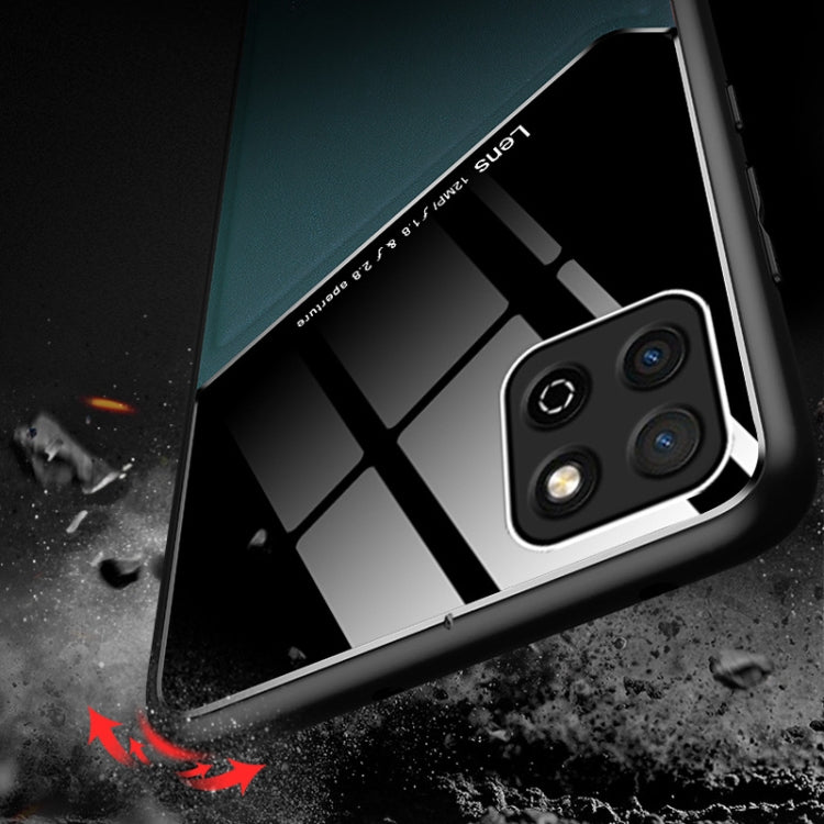 For Honor Play 20 All-inclusive Leather + Organic Glass Protective Case with Metal Iron Sheet