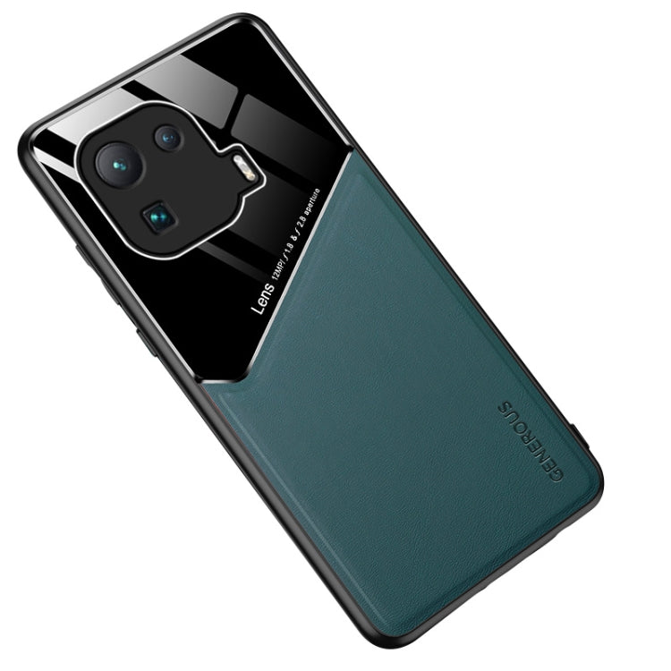 For Xiaomi Mi 11 Pro All-inclusive Leather + Organic Glass Protective Case with Metal Iron Sheet