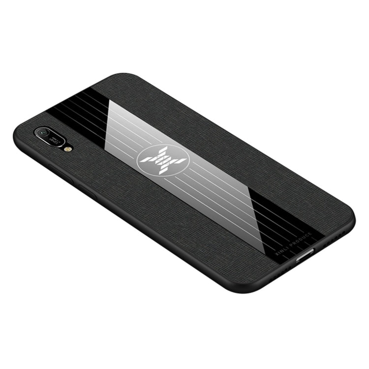For Huawei Enjoy 9e XINLI Stitching Cloth Textue Shockproof TPU Protective Case