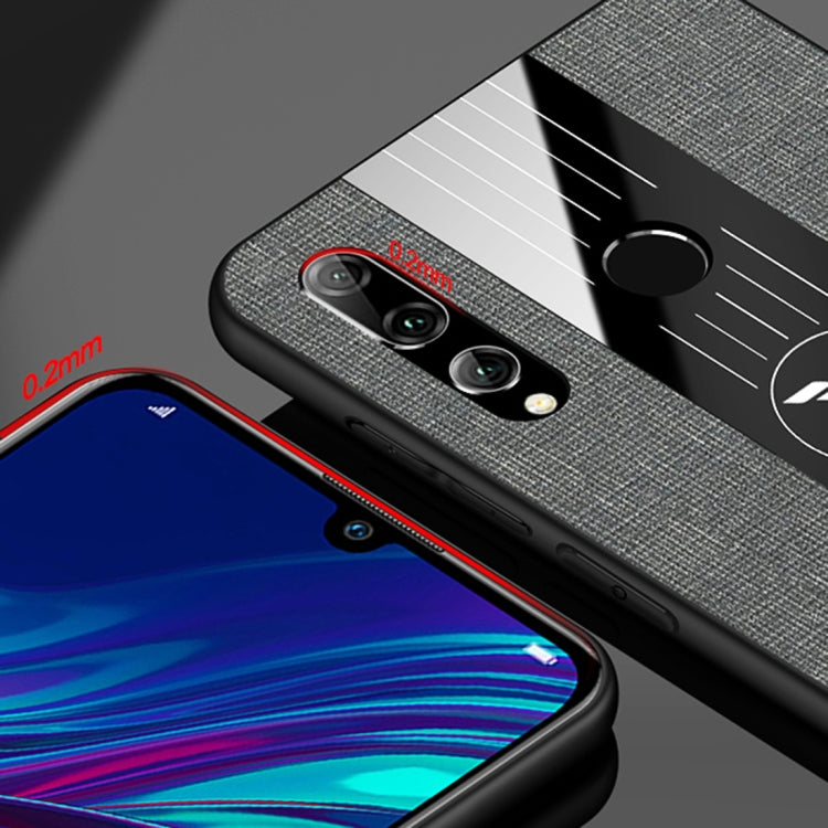 For Huawei Enjoy 9e XINLI Stitching Cloth Textue Shockproof TPU Protective Case