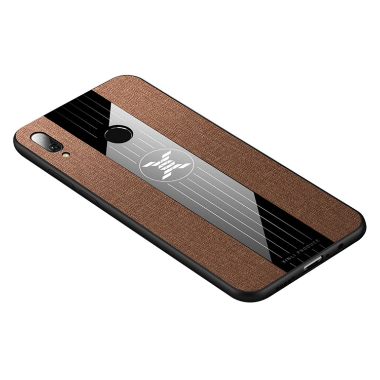 For Huawei Enjoy 9 Plus XINLI Stitching Cloth Textue Shockproof TPU Protective Case
