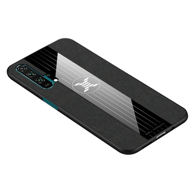 For Huawei Honor 20 Pro XINLI Stitching Cloth Textue Shockproof TPU Protective Case