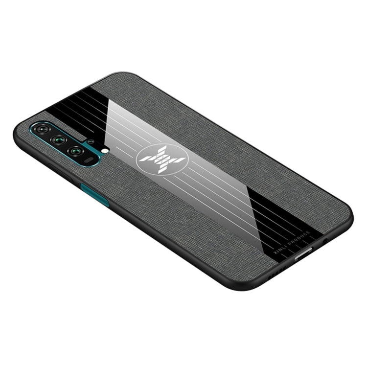 For Huawei Honor 20 Pro XINLI Stitching Cloth Textue Shockproof TPU Protective Case