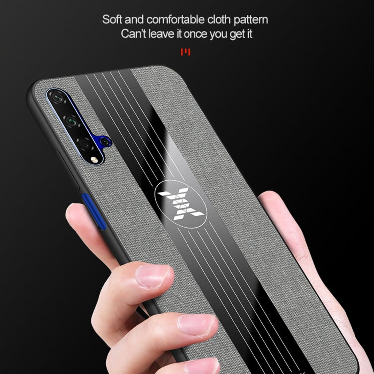 For Huawei Honor 20 Pro XINLI Stitching Cloth Textue Shockproof TPU Protective Case