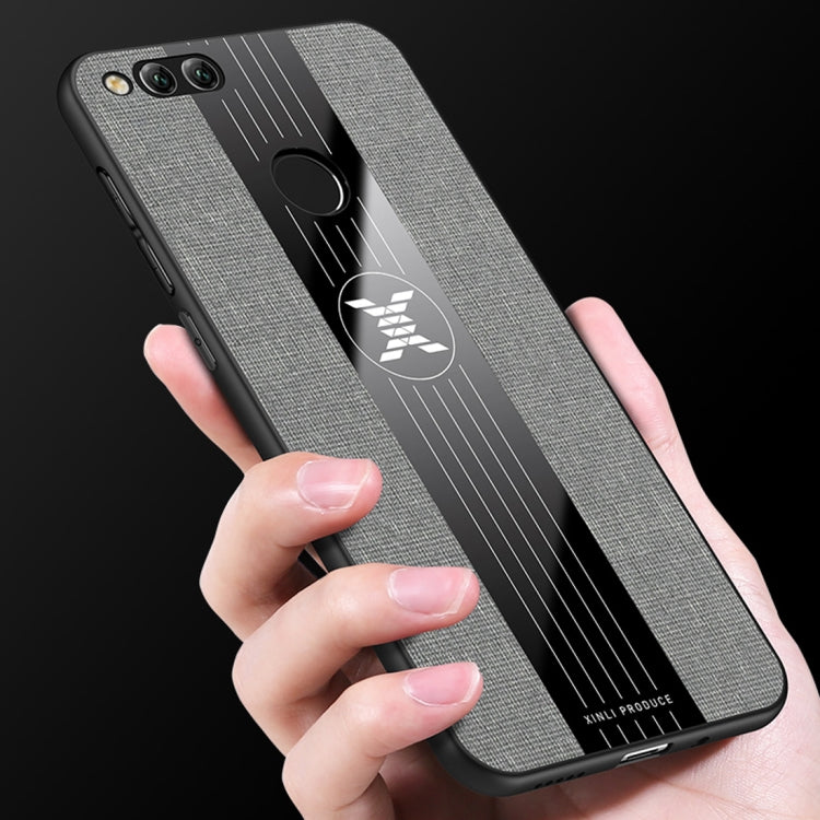 For Huawei Honor 7X XINLI Stitching Cloth Textue Shockproof TPU Protective Case