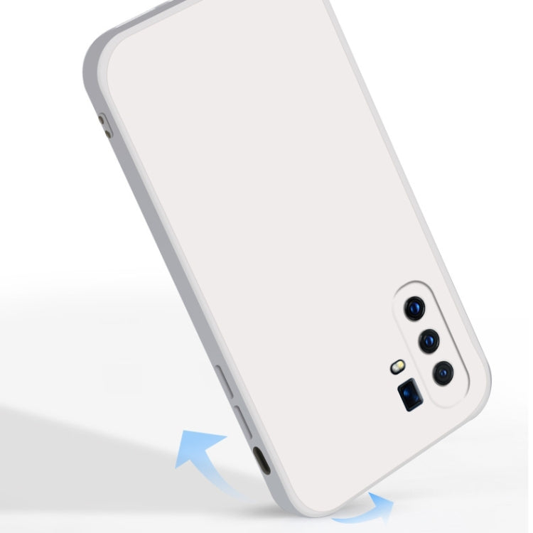 For vivo X30 Pro Solid Color Imitation Liquid Silicone Straight Edge Dropproof Full Coverage Protective Case