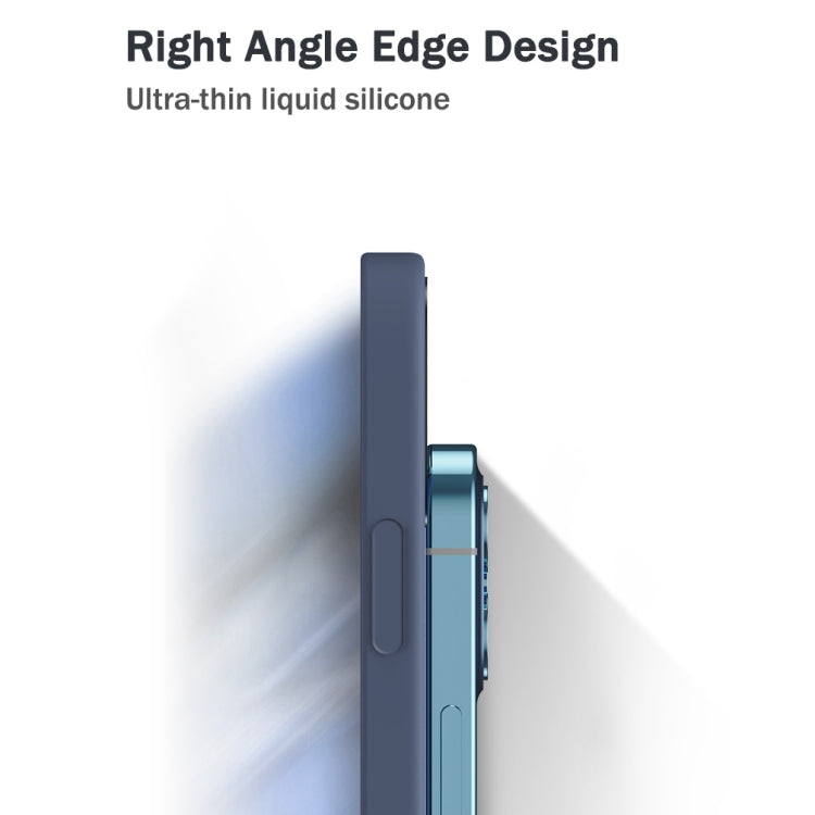 For vivo X50 Solid Color Imitation Liquid Silicone Straight Edge Dropproof Full Coverage Protective Case