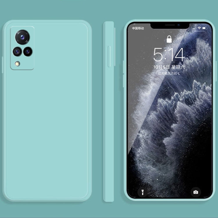 For vivo S9 Solid Color Imitation Liquid Silicone Straight Edge Dropproof Full Coverage Protective Case