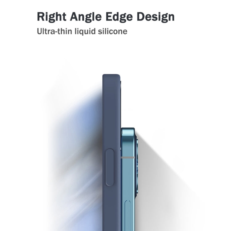 For vivo X60 Solid Color Imitation Liquid Silicone Straight Edge Dropproof Full Coverage Protective Case