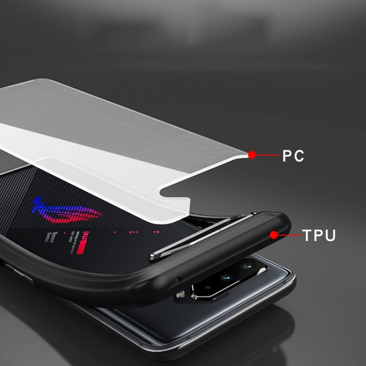 For Asus ROG Phone 5 Clear PC+TPU Shockproof Protective Case