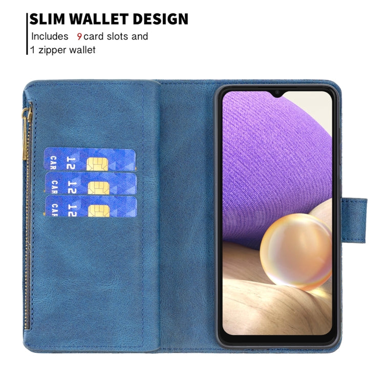 For Samsung Galaxy A32 5G Flying Butterfly Embossing Pattern Zipper Horizontal Flip Leather Case with Holder & Card Slots & Wallet