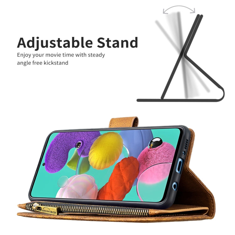 For Samsung Galaxy A51 4G Flying Butterfly Embossing Pattern Zipper Horizontal Flip Leather Case with Holder & Card Slots & Wallet