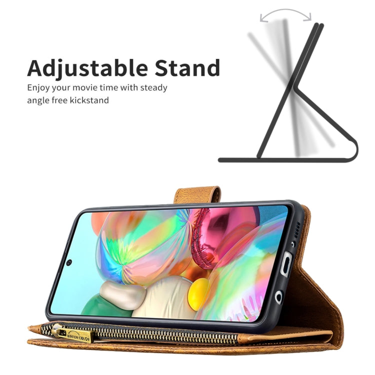 For Samsung Galaxy A71 4G Flying Butterfly Embossing Pattern Zipper Horizontal Flip Leather Case with Holder & Card Slots & Wallet