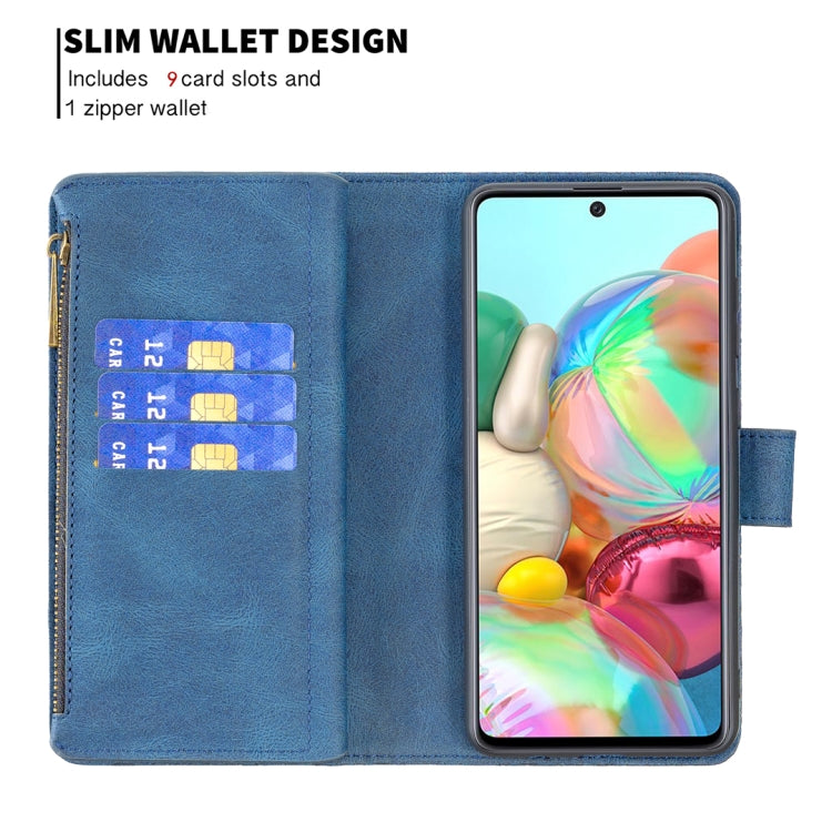 For Samsung Galaxy A71 4G Flying Butterfly Embossing Pattern Zipper Horizontal Flip Leather Case with Holder & Card Slots & Wallet