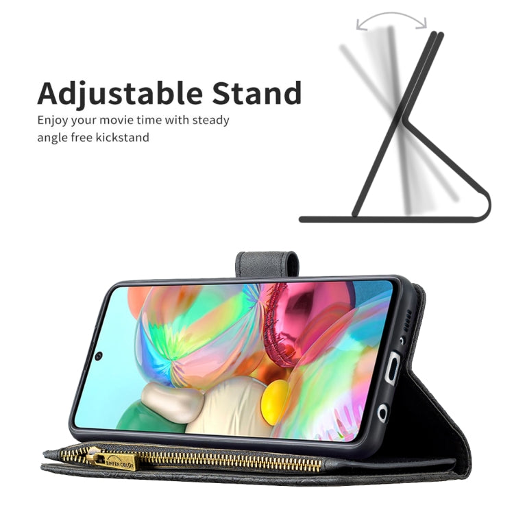 For Samsung Galaxy A71 4G Flying Butterfly Embossing Pattern Zipper Horizontal Flip Leather Case with Holder & Card Slots & Wallet