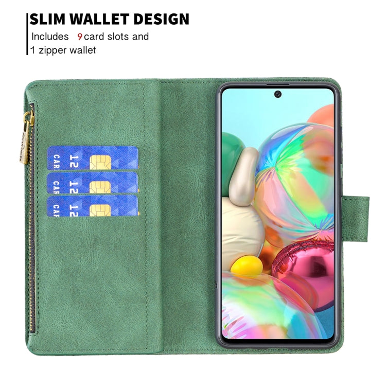 For Samsung Galaxy A71 4G Flying Butterfly Embossing Pattern Zipper Horizontal Flip Leather Case with Holder & Card Slots & Wallet