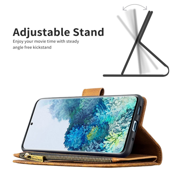 For Samsung Galaxy S20 Plus Flying Butterfly Embossing Pattern Zipper Horizontal Flip Leather Case with Holder & Card Slots & Wallet