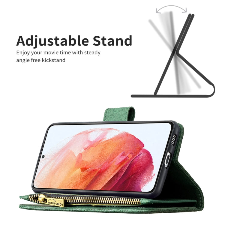 For Samsung Galaxy S21 5G Flying Butterfly Embossing Pattern Zipper Horizontal Flip Leather Case with Holder & Card Slots & Wallet