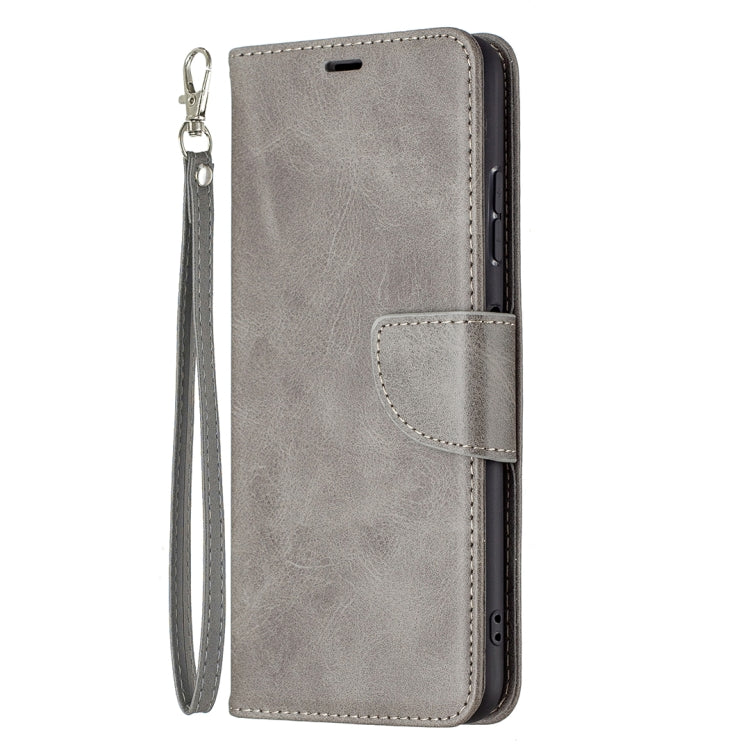 For Samsung Galaxy A22 5G Retro Lambskin Texture Pure Color Horizontal Flip PU Leather Case with Holder & Card Slots & Wallet & Lanyard