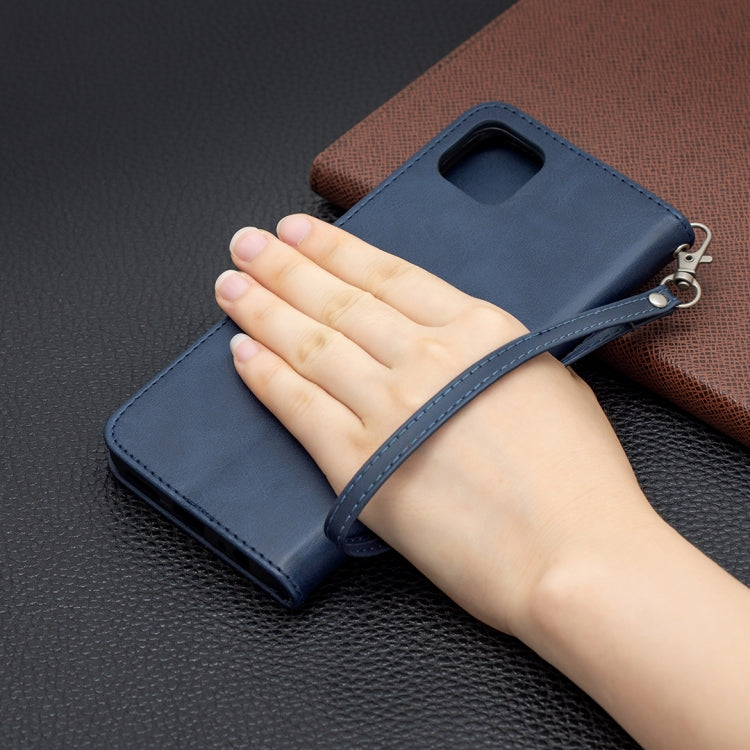 For Samsung Galaxy A22 5G Retro Lambskin Texture Pure Color Horizontal Flip PU Leather Case with Holder & Card Slots & Wallet & Lanyard