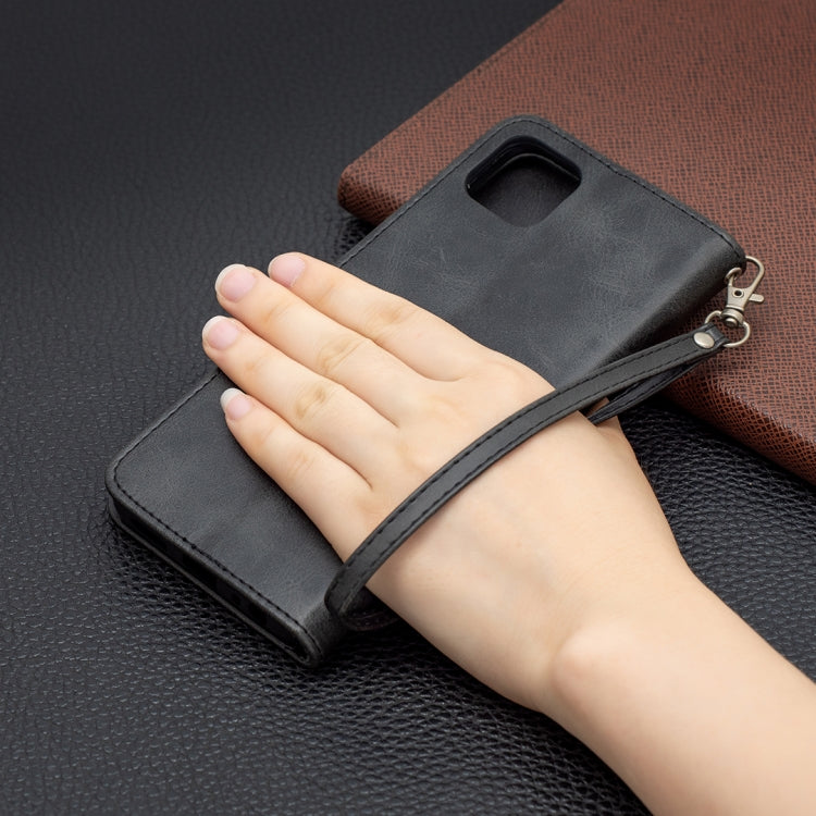 For Samsung Galaxy A22 5G Retro Lambskin Texture Pure Color Horizontal Flip PU Leather Case with Holder & Card Slots & Wallet & Lanyard