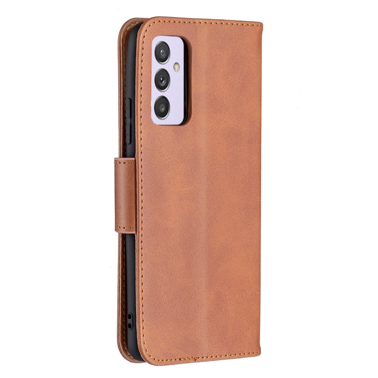 For Samsung Galaxy A82 5G Retro Lambskin Texture Pure Color Horizontal Flip PU Leather Case with Holder & Card Slots & Wallet & Lanyard
