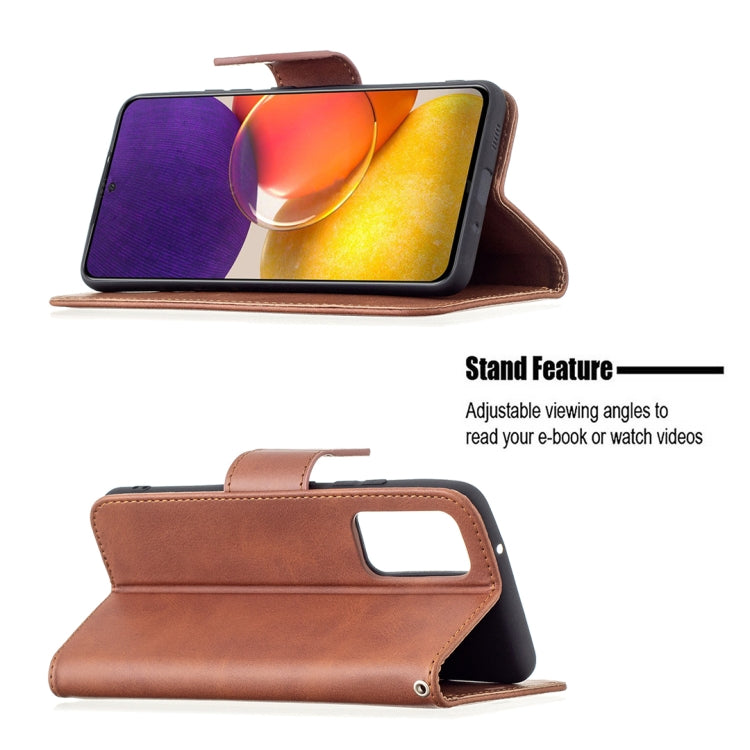 For Samsung Galaxy A82 5G Retro Lambskin Texture Pure Color Horizontal Flip PU Leather Case with Holder & Card Slots & Wallet & Lanyard