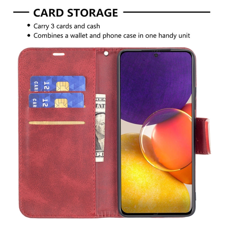 For Samsung Galaxy A82 5G Retro Lambskin Texture Pure Color Horizontal Flip PU Leather Case with Holder & Card Slots & Wallet & Lanyard